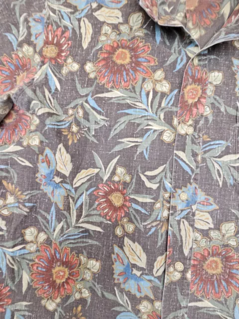 Vtg Reyn Spooner Classic Fit Kikko Path Floral Short Sleeve Button Down Shirt M 2