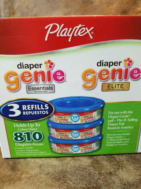 810 Playtex Essentials Diaper Genie Elite Refill Bags NEW