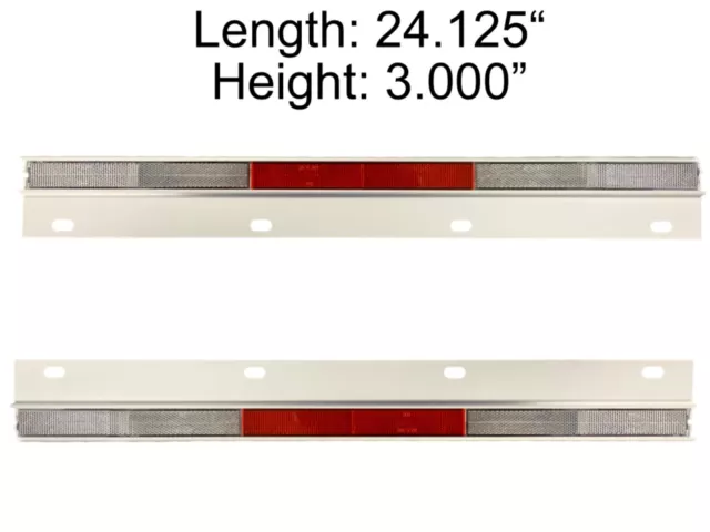 Aluminum Straight Mud Flap Strip With Reflective Tape Peterbilt Kenworth