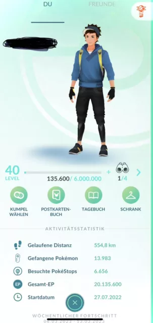 Pokémon Go NEW LEVEL 40 Trainer Account with random Shinys Ready For Start  Pogo