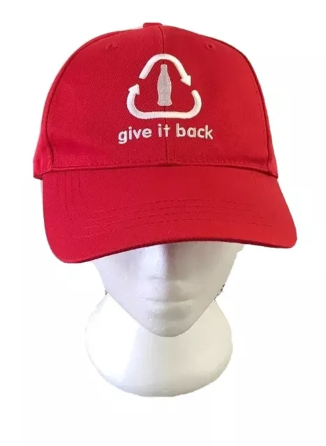 Coca Cola Coke Soda Logo Red White Give It Back Recycling Hat Cap New