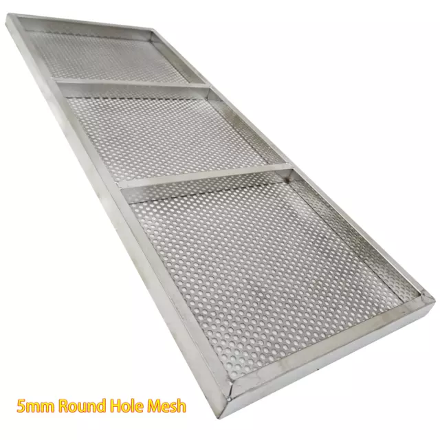 Stainless Steel Linear 5mm Round Hole Vibrating Screen Mesh for JG30-75 Sifter