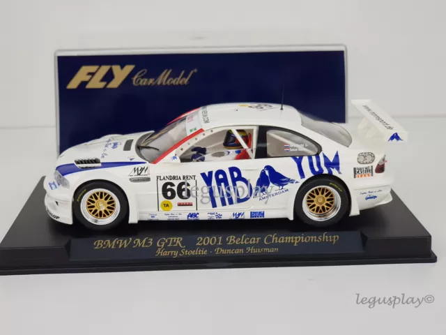 Slot car scalextric fly 88013 A286 BMW M3 GTR 2001 #66 Belcar Championship 2