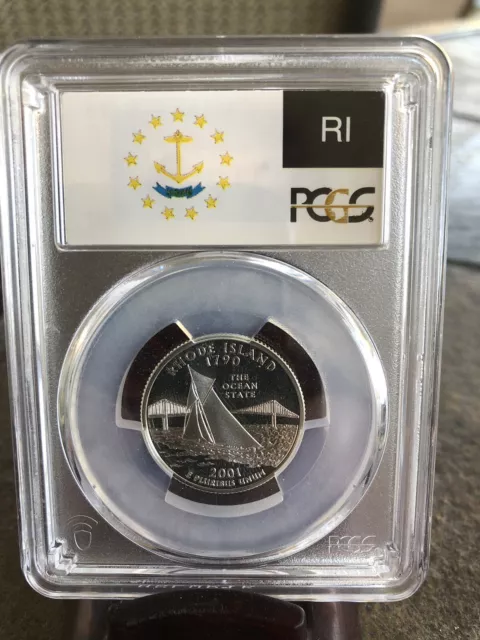 2001 S Rhode Island State Quarter PR 69 DCAM PCGS Silver