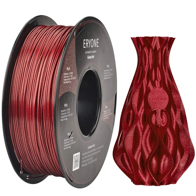 ERYONE Sparkly Glitter Shining PLA Filament for 3D Printer, 1.75Mm, Tolerance: ±