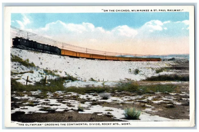 Rocky Mts Montana MT Postcard The Olympian The Crossing Continental Divide