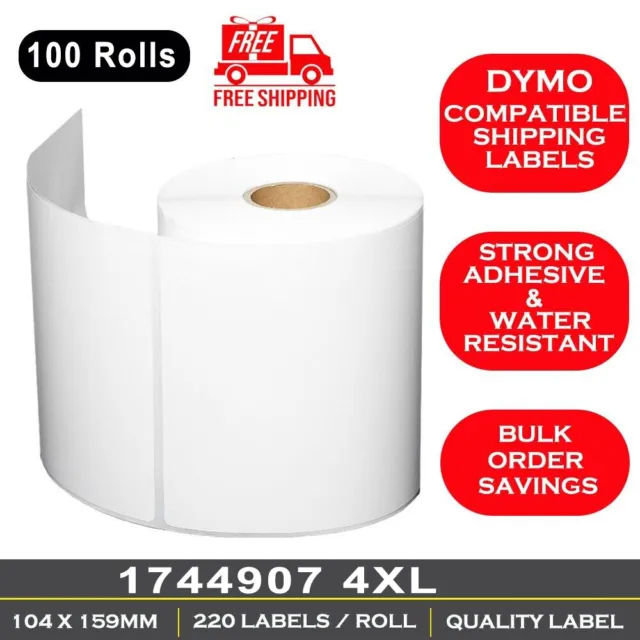 DYMO 4XL Labels Direct Thermal Shipping Labels 4"x6" 1744907 Compatible 220/Roll