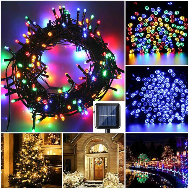 LED Solar String Light Lights Waterproof Outdoor Christmas Garden Party Decor