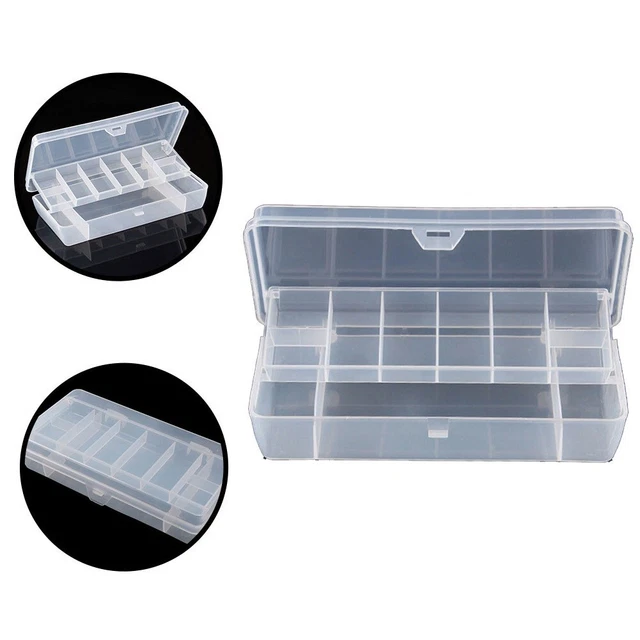 Caja de almacenamiento 2 bandeja caja de cebo de dos caras doble piso para poner ganchos