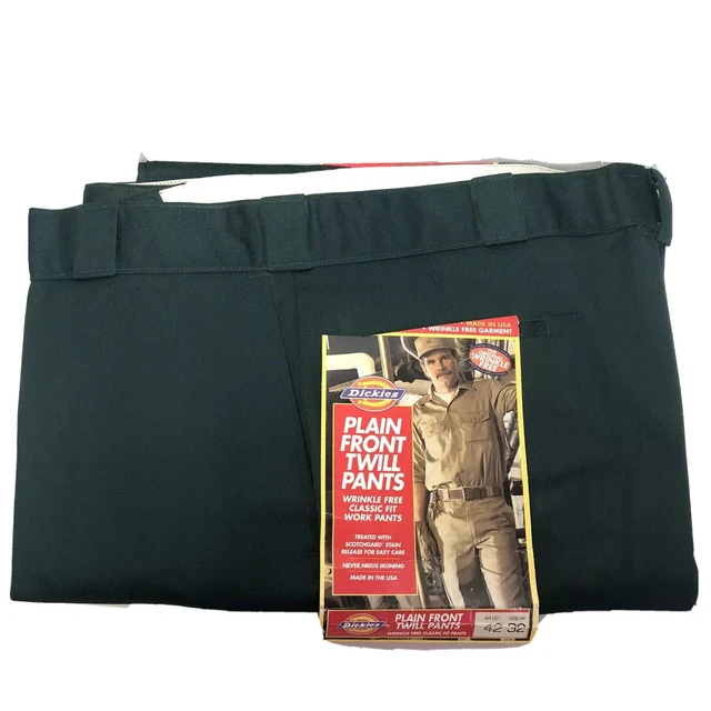 VINTAGE DICKIES MENS 874GH Green Uniform Work Pant 42x32 Classic Twill