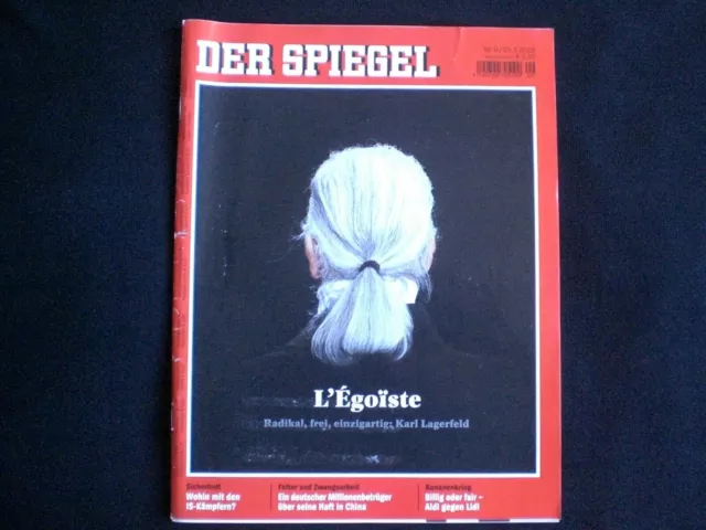 DER SPIEGEL * L' Egoiste * - Karl Lagerfeld Nr.9 / 23. 2. 2019