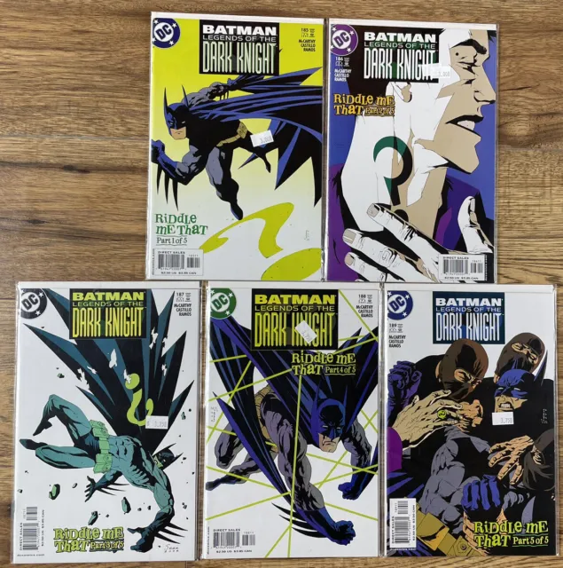 Batman Legends of the Dark Knight #185-189 Complete Riddle Me That Arc DC 2005