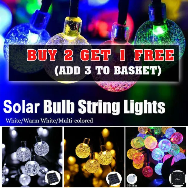 LED Ball Solar Light Party Fairy Outdoor Retro Ball String Lights Patio Garden