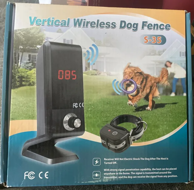 Vertical Wireless Fence Manuel S-35 Vibrate/Electric (OPEN BOX )