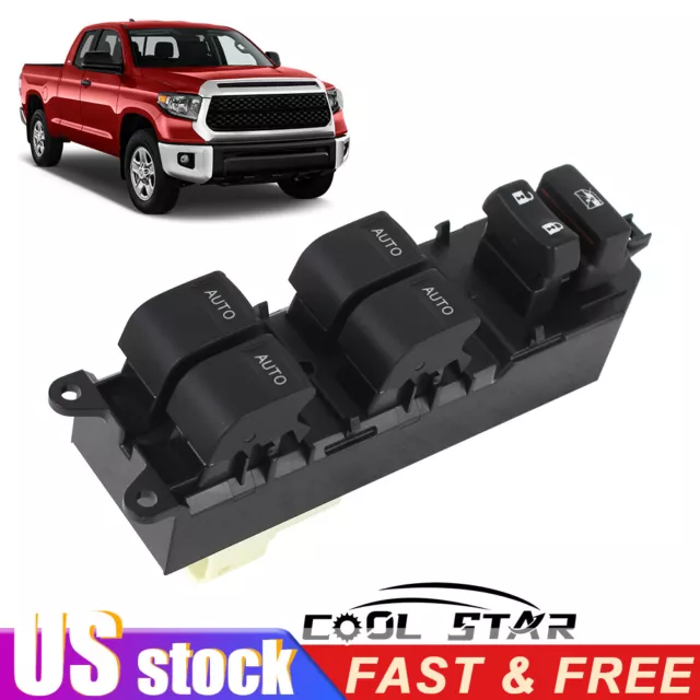 Driver Side LED Power Window Switch Auto Down Up for Toyota Tundra 2007-21 Blue