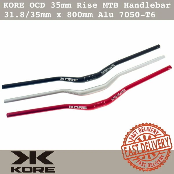 KORE OCD 35mm Riser MTB Handlebar 31.8/35mm x 800mm Alu 7050-T6 Triple Butted