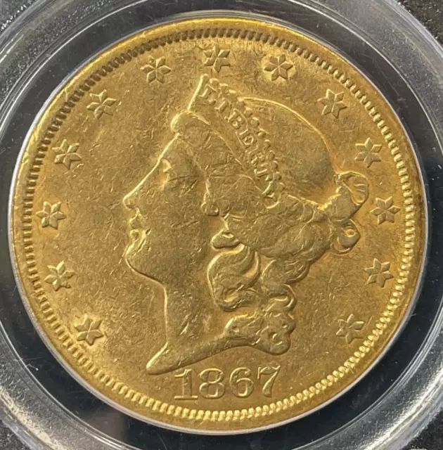 1867 S $20 Gold Liberty Coin Pcgs Xf45 ((No Reserve))