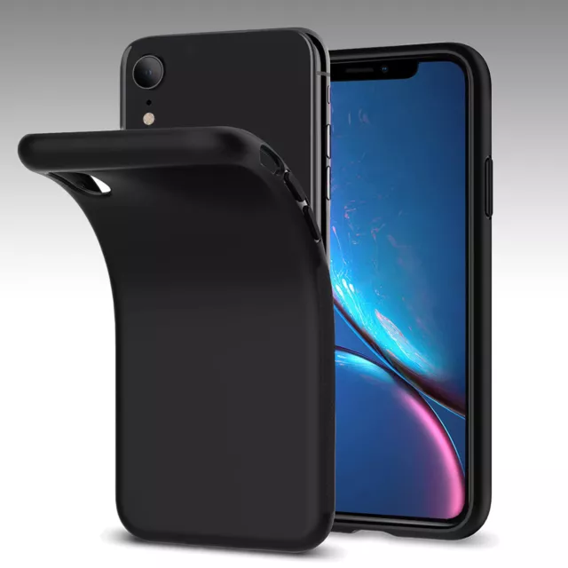 Black Matting TPU Silicone CASE Cover iPhone X  Xs Max iPhone XR 6 6S 7 8 PLUS