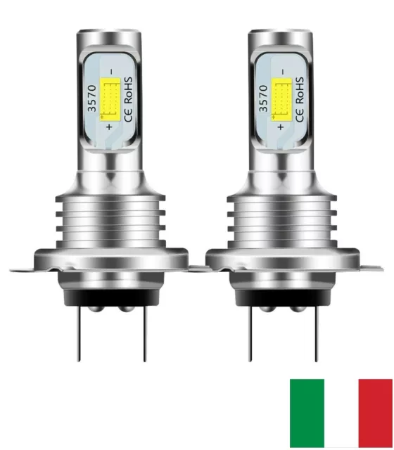 2 Lampadine Lampade H7 CANBUS a LED Fari Auto Moto Luce Bianca 6000K 10000LM 12V