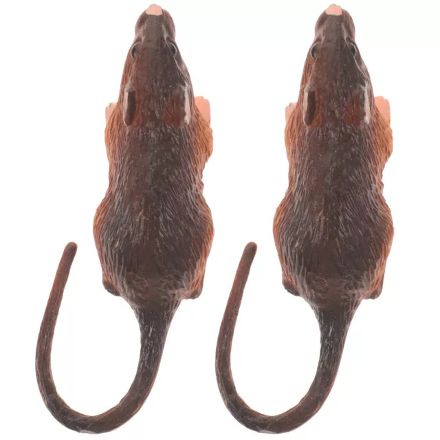 2 Pcs Jouets De Souris Pour Enfants Faux Rat Modèle D'écureuil Animaux