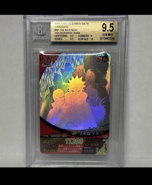 Naruto Data Carddass Ghost 2008 NF-193 Akatsuki BGS 9.5 GEM MINT Itachi & Pain