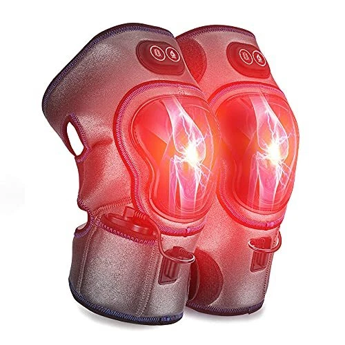 Heated Knee Massager, 2PCS Heated Knee Brace Wrap with Vibration, Knee Warmer
