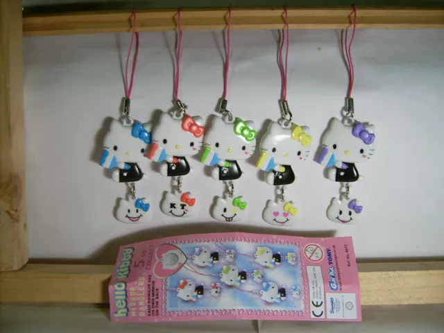 (425) TOP!! Komplettsatz HELLO KITTY MIRROR DANGLERS + BPZ von TOMY