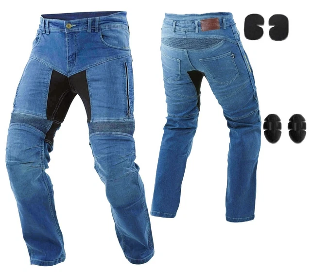 Jeans Moto Con Protezioni CE – Pantaloni Da Moto Con Rinforzi Ginocchia, Taglie 28-44
