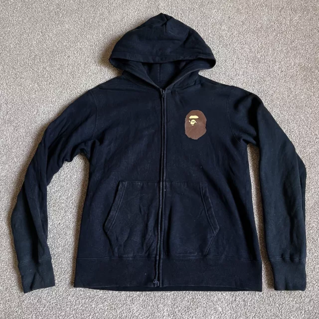 A Bathing Ape Bape Head Logo zip Up Hoodie