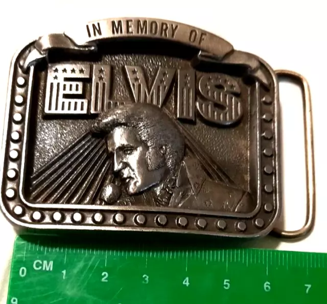 Elvis Presley Belt Buckle In Memory Of Elvis Buckles Of America Enambled