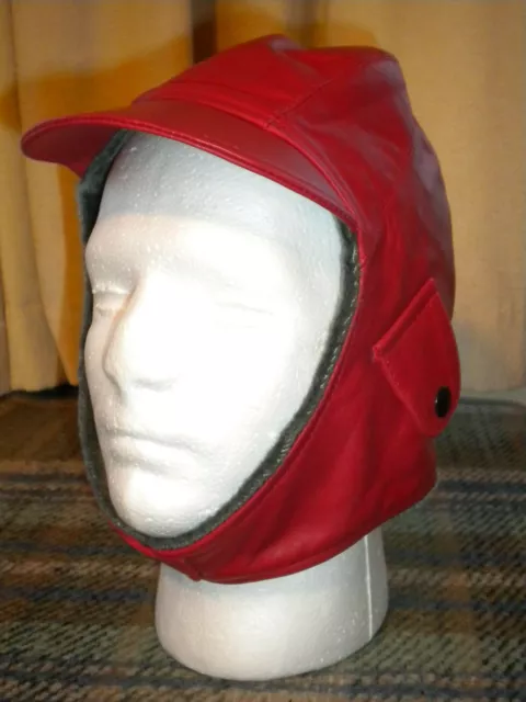 Flying Helmet Retro Reproduction Red Leather  Classic Car Or Goodwood Revival