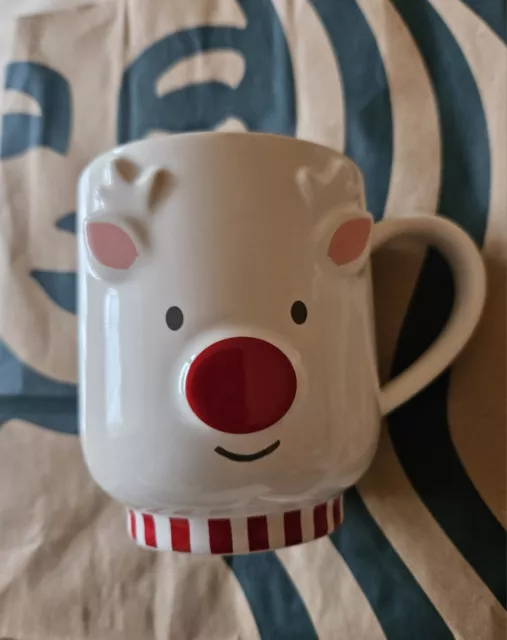 Starbucks Tasse Mug Weihnachten 2023 Rentier mit Logo Reindeer 355ml 12 oz.