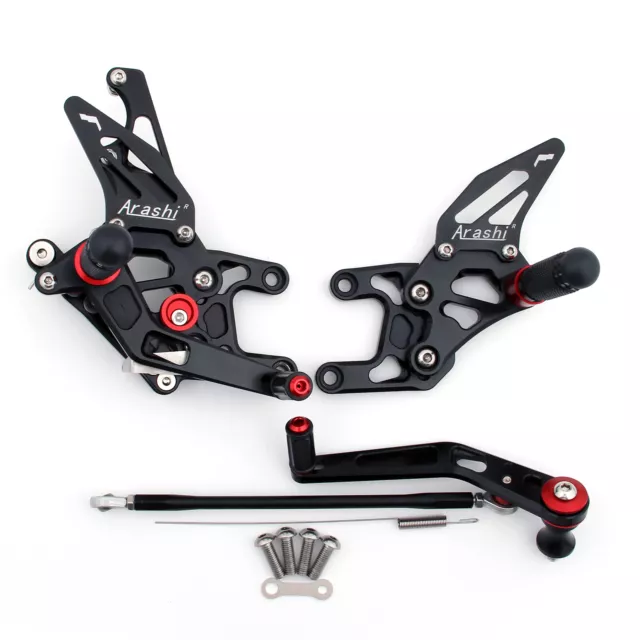 Rearset Rear set Foot pegs For Honda CBR1000RR 2008-2012 Black  AUS 2