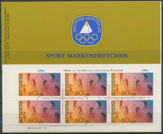 Berlin Deutsche Sporthilfe 1981 Markenheftchen SMH 3 (645) postfrisch (C99119)