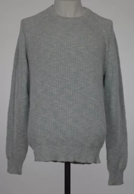 The Men's Store Bloomingdale's Blue Marled Cotton Shaker Stitch Sweater XL