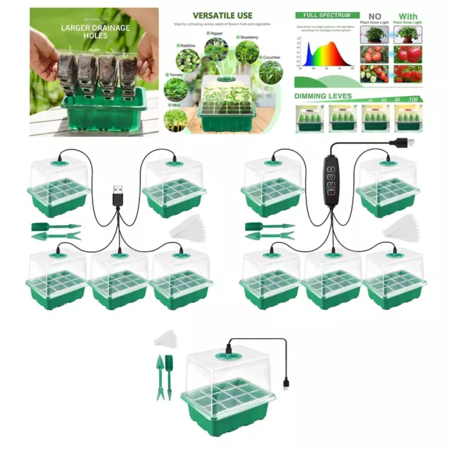 Plateaux de plantes avec Pots de pépinière de plantes légères pour démarrer