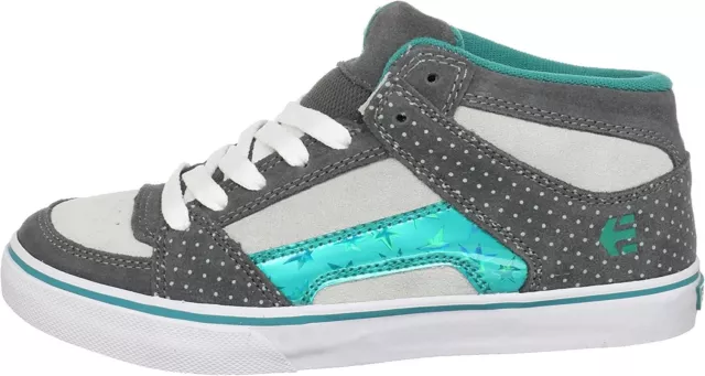 etnies RVM Vulcanized Skate Shoe Grey/Green, 2.5 M US Little Kid 3