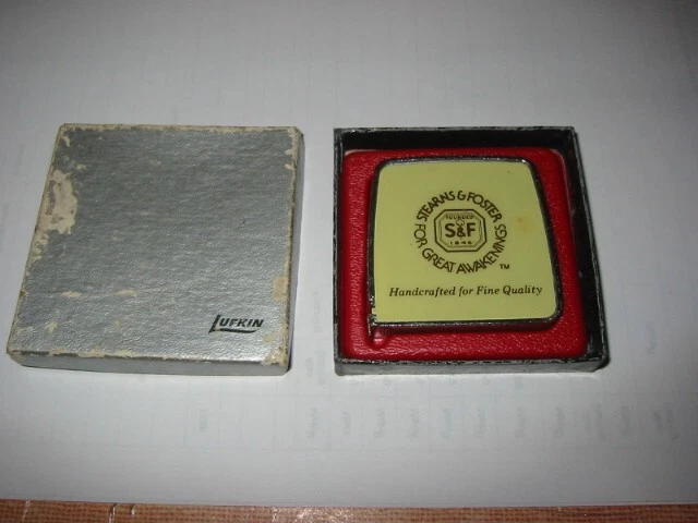 Vintage LUFKIN 48 Inch Advert Tape Measure Stearns & Foster Hand Crafted Quality