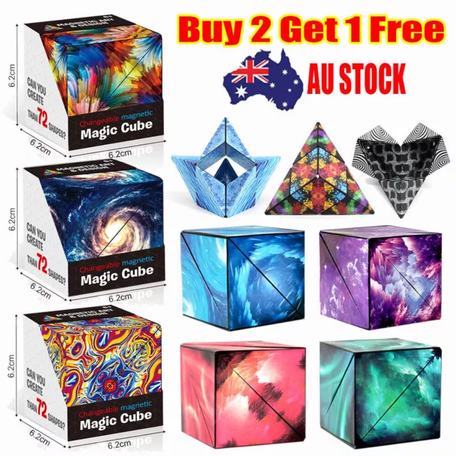 Variety 3D Magic Cube Changeable Magnetic Hand Flip Puzzle Anti Stress Gift Toys