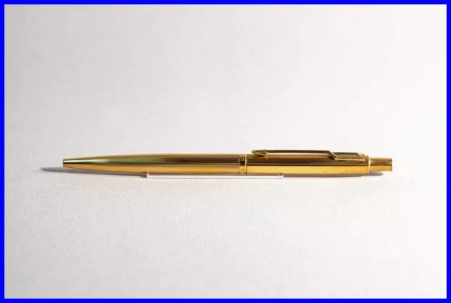 1980er Parker 35 Druck Kugelschreiber 22K vergoldet m feinen Nadel-Streifen