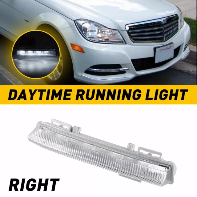 Right Side White LED Daytime Running Light Strip For 2007-14 Mercedes-Benz W204