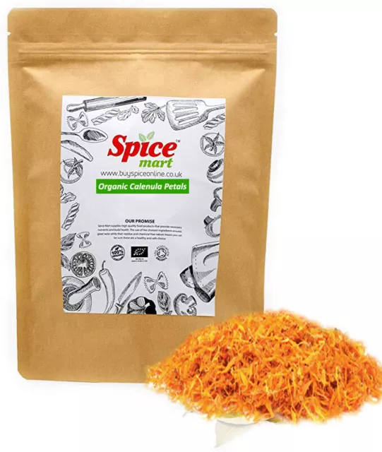 Organic Calendula Petals | Marigold Dried Flower Loose Herbal Tea Free UK P&P