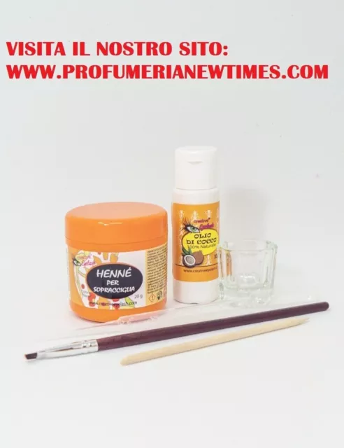 Kit Henne' X Ciglia E Sopracciglia In Polvere Creative Eyelash Con Olio Di Cocco