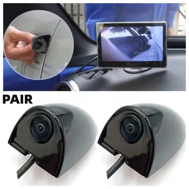 Pair Car Left and Right Side View Camera Blind Spot Parking Aid Camera Sticker