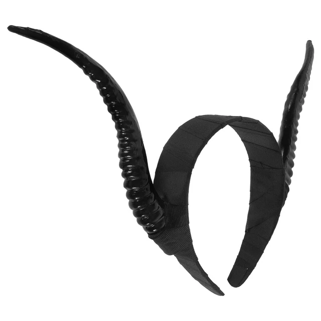 DEVIL HORN HEADBAND 31X13CM Resin Plastic Man Demon Horns Halloween