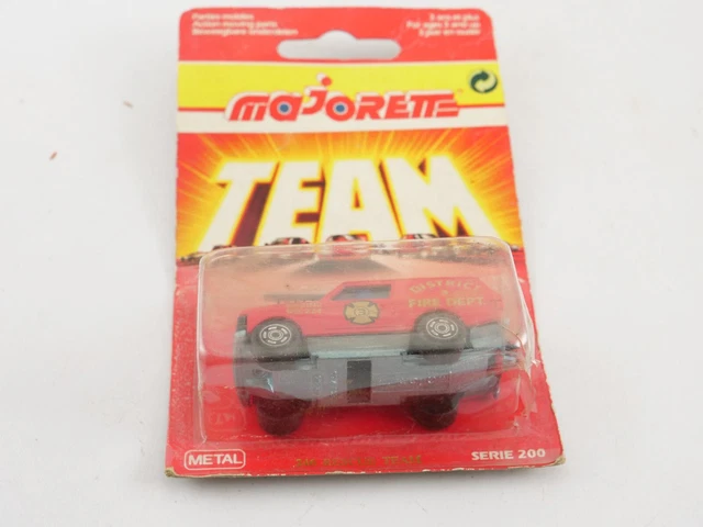 Majorette 246 - Range Rover Pompiers Rouge, Miniature Sous Blister, Fabriquée En France