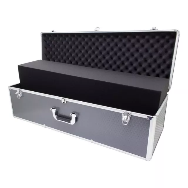 Large Long Silver Flight Storage Case Telescope Tool Box  Trunk Chest with Foam 2