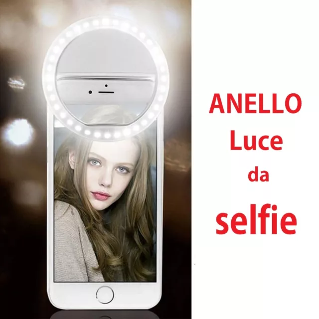 Selfie Ring Light Flash Anello luce Led 3 Camera Telefono Tablet TikTok Youtube+