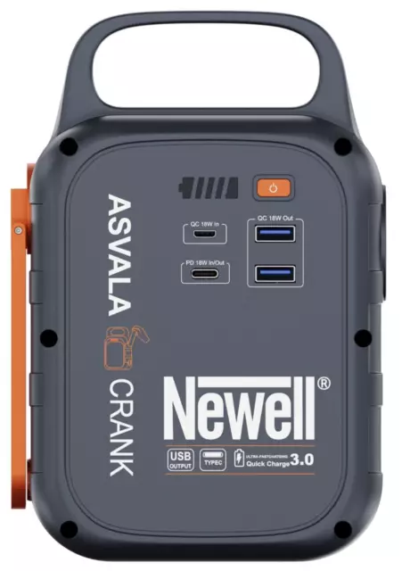 Powerstation Kraftstation Newell Asvala Crank mit Taschenlampe LED-Panel USB-C