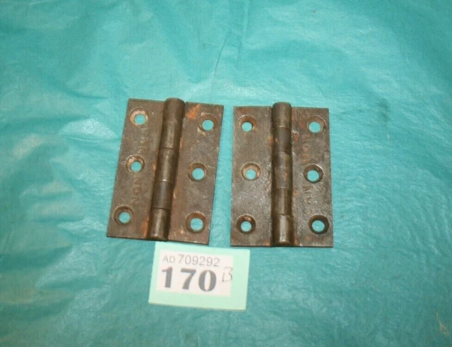 Cast iron Door Hinges Vintage Antique Pair Of 3"  ref 170B